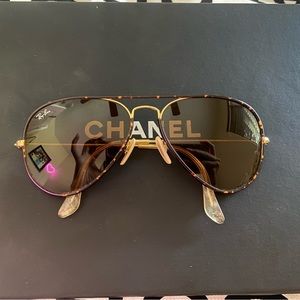 RAYBAN tortoise shell aviator glasses
